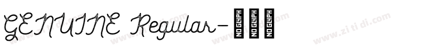 GENUINE Regular字体转换
